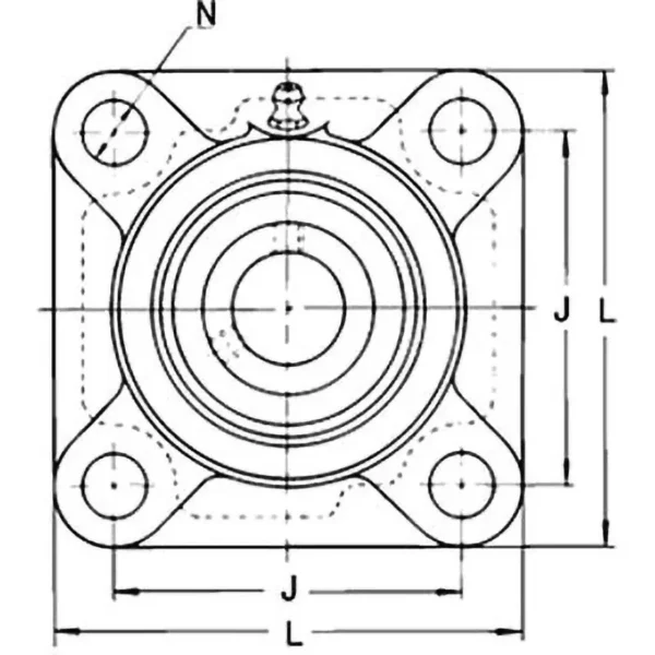 NSK (Nippon Seiko Kabushiki Kaisha) Square Flange Type Unit > UCF213 - Image 2