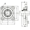 NSK (Nippon Seiko Kabushiki Kaisha) Square Flange Type Unit, Lubrication type >UCF204D1 - Image 3