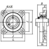 NSK (Nippon Seiko Kabushiki Kaisha) Square Flange Type Unit, Lubrication type >UCF204D1 - Image 4