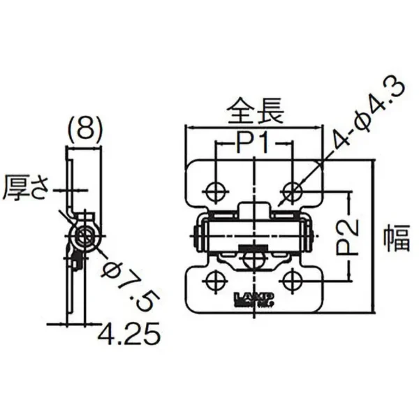 LAMP(Sugatsune) Torque Hinge Type HG-TS > HGTS03 - Image 2