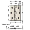LAMP(Sugatsune) Stainless Steel Heavy-Duty Hinge (with Holes) > B-20-SUS-89 - Image 2
