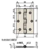 LAMP(Sugatsune) Stainless Steel Heavy-Duty Hinge (with Holes) > B-20-SUS-76 - Image 2