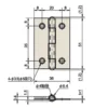 LAMP(Sugatsune) Stainless Steel Heavy-Duty Hinge (with Holes) > B-20-SUS-51 - Image 2
