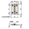 LAMP(Sugatsune) Stainless Steel Heavy-Duty Hinge (with Holes) > B-20-SUS-38 - Image 2
