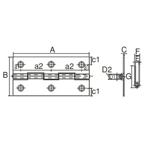LAMP(Sugatsune) Stainless Steel Hinge > ST-550-64 - Image 2