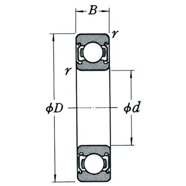 CCTY Bearing Japan Single-row Deep Groove Ball Bearing, Series 6900, ZZ type  >6930ZZ