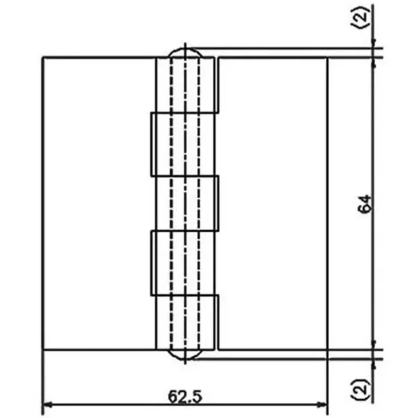 LAMP(Sugatsune) Heavy-Duty Iron Hinge > B-45-64 - Image 2