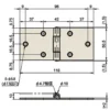 LAMP(Sugatsune) Stainless Steel Long Horizontal Hinge(with Holes) > B-18-SUS-51 - Image 2