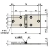 LAMP(Sugatsune) Stainless Steel Long Horizontal Hinge(with Holes) > B-18-SUS-38 - Image 2