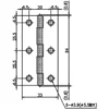 LAMP(Sugatsune) Thin Iron Hinge(with Holes) > B-21-64 - Image 2
