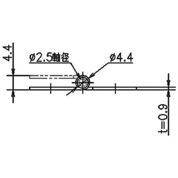 LAMP(Sugatsune) Thin Iron Hinge(with Holes) > B-21-64 - Image 3