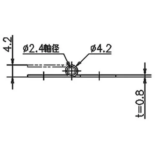 LAMP(Sugatsune) Thin Iron Hinge(with Holes) > B-21-51 - Image 3