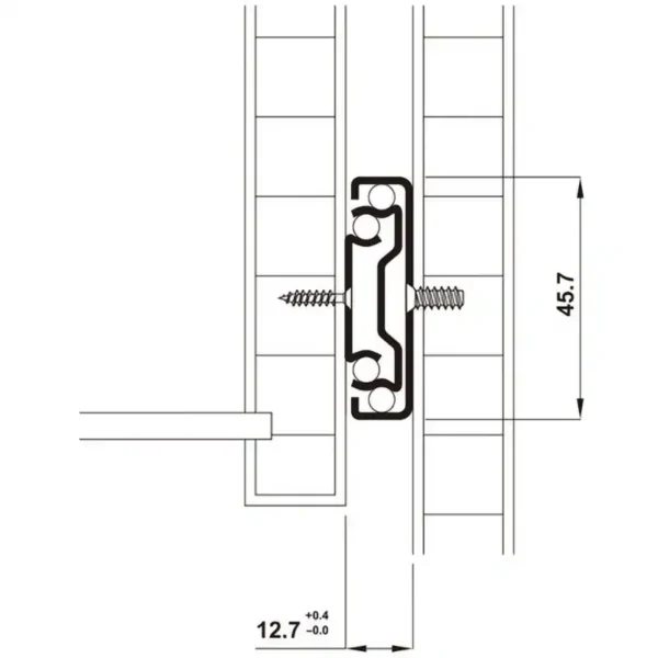 LAMP(Sugatsune) Ball Bearing Rail FL35 3-Section Detachable Type Zinc Plating > 422.25.409 - Image 4