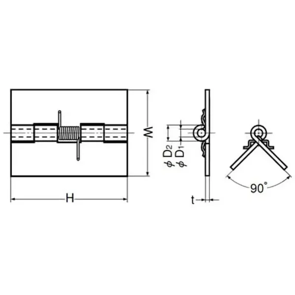 LAMP(Sugatsune) Stainless Steel Spring Hinge > TSH-20C - Image 2