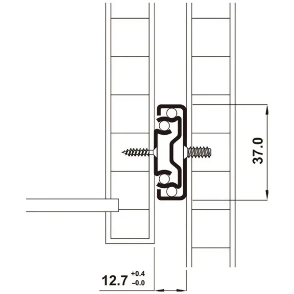 Ball Bearing Rail FL28 3-Section Detachable Type > 422.95.950 - Image 3