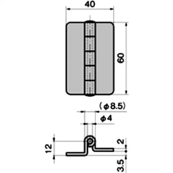 LAMP(Sugatsune) Stainless Steel  Offset Hinge > B-1028-2 - Image 2