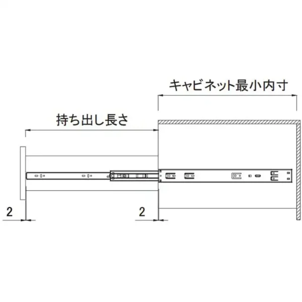 LAMP(Sugatsune) Slide Rail Soft Close FA15.30 3-Section(Ball Bearing Rail) > 432.02.435 - Image 5