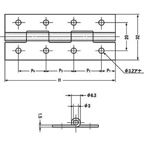 LAMP(Sugatsune)  Butt Hinge KHA Type > KHA-50C - Image 2