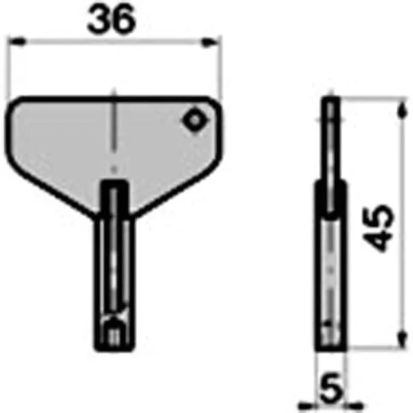 LAMP(Sugatsune) Stainless Steel  Turn Catch Key >C-1263-K(C-1264-Kｹｲﾍｨ)