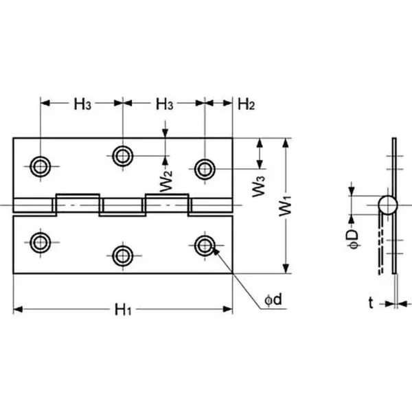 LAMP(Sugatsune) Stainless Steel Hinge D-S-A Type > D-S-102A - Image 3