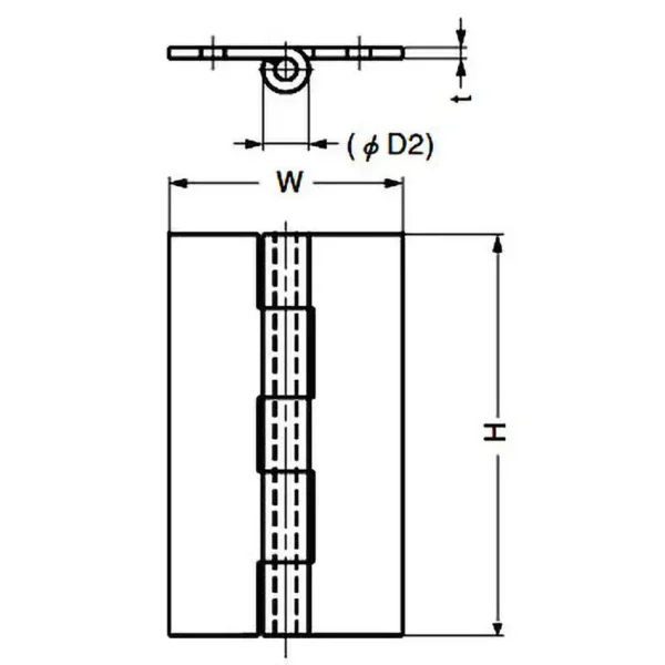 LAMP(Sugatsune) Stainless Steel Flat Hinge(No Hole) > TLS-75A - Image 2