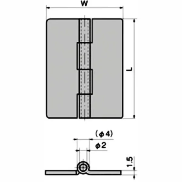 LAMP(Sugatsune) Hinge(L30*W20*t1.5) > BP-106-A-2-Clear - Image 2