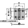 LAMP(Sugatsune) Stainless Steel Heavy Duty Flat Hinge(L50*W50*t3) > B-1001-6 - Image 2