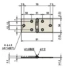 LAMP(Sugatsune) Iron Horizontal Long Hinge(with Holes) > B-18-38 - Image 2