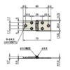 LAMP(Sugatsune) Iron Horizontal Long Hinge(with Holes) > B-18-25 - Image 2