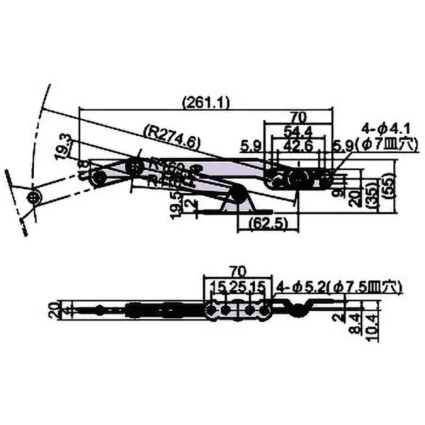 LAMP(Sugatsune) Stainless Steel Arm Stopper > L-35-SUS-2 - Image 2
