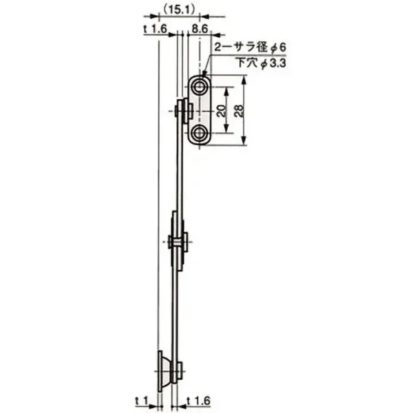 LAMP(Sugatsune) Stay for Top Covers > TM-59-L - Image 3