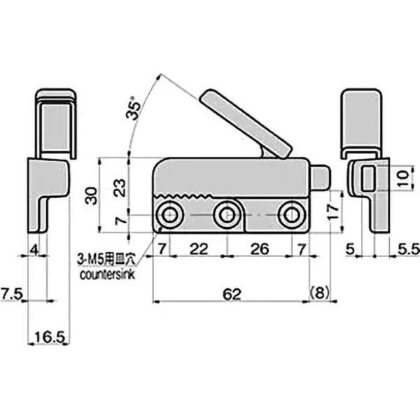 LAMP(Sugatsune) Window Latch > C-838-L-Brown - Image 2