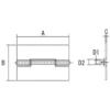 LAMP(Sugatsune) Iron Thin Weld-On Plain Hinge without Holes > 550W-25N - Image 2