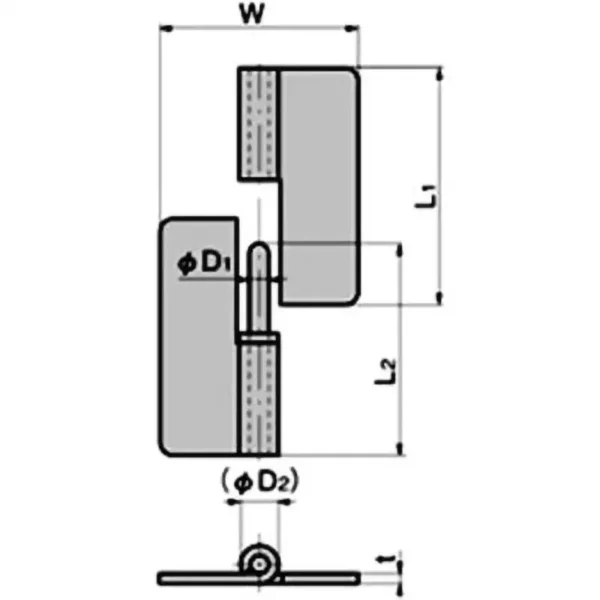 LAMP(Sugatsune)Heavy Duty Lift-off Hinge(L75*W70*t3.2) > B-65-2-R - Image 2