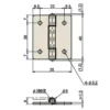 LAMP(Sugatsune) Stainless Steel Hinge(Both Wings with Holes) > B-243-SUS-1 - Image 2