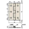 LAMP(Sugatsune) Stainless Steel Hinge(Both Wings with Holes) > B-243-SUS-4 - Image 2