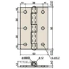 LAMP(Sugatsune) Stainless Steel Hinge(Both Wings with Holes) > B-243-SUS-6 - Image 2