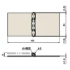 LAMP(Sugatsune) Iron Horizontal Long Hinge(No Hole) > B-18A-51 - Image 2