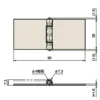 LAMP(Sugatsune) Iron Horizontal Long Hinge(No Hole) > B-18A-38 - Image 2
